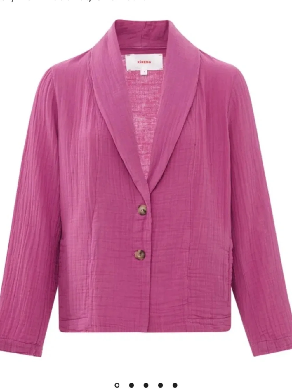 Xirena Cullen Jacket Cotton Gauze- Pink Mauve Size M